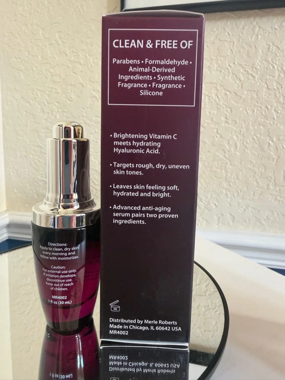 Merle Roberts Perfectionist Vitamin C & Hyaluronic Dark Spot Face Serum NIB